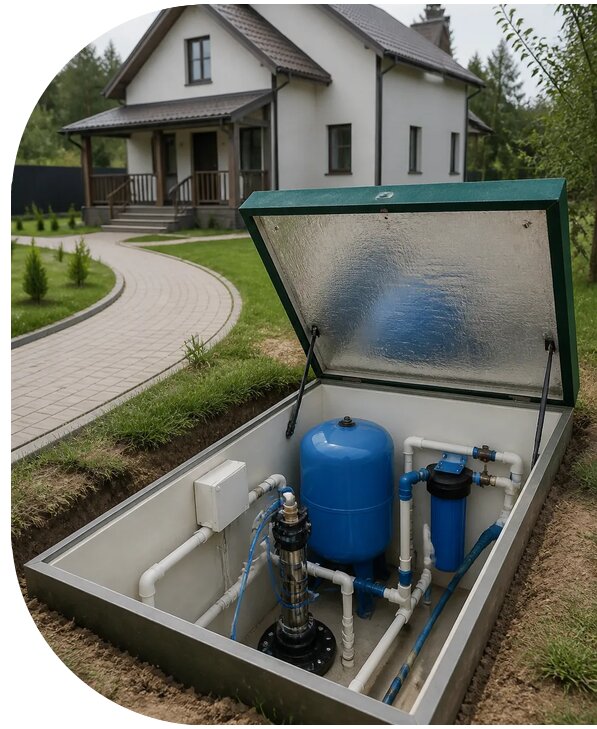 Автономное водоснабжение дома в Лесозаводске от 155070 р. | АПаруса-Лсз